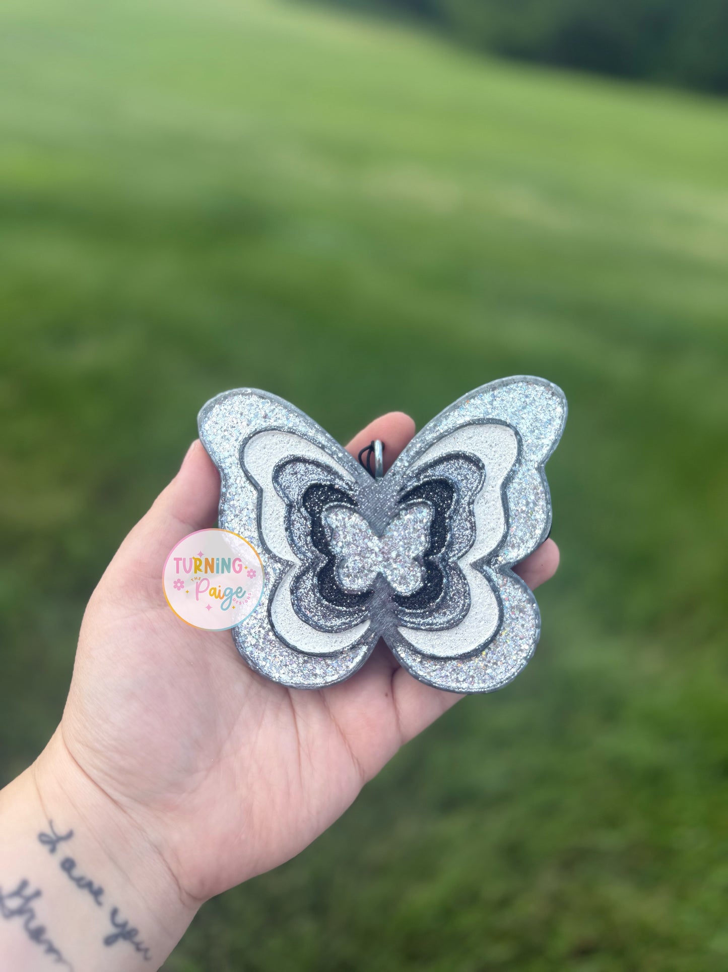 Silver Retro Butterfly