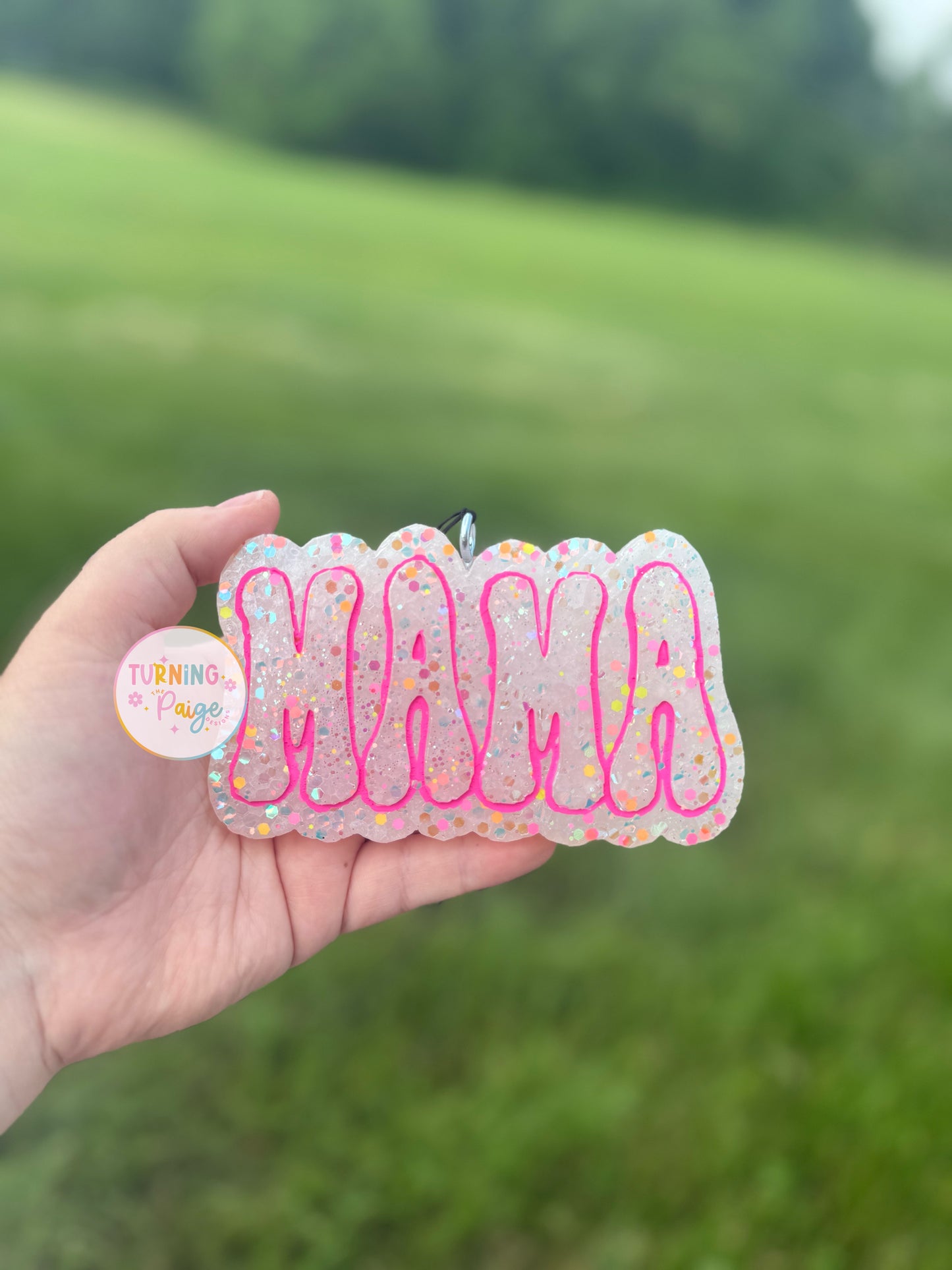 Pink Outline Bubble Mama